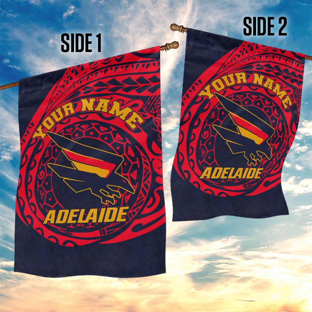 Personalized Adelaide Crows Polynesian Garden Flag Tribal Chest and Sleeve Tattoo Heritage Warrior