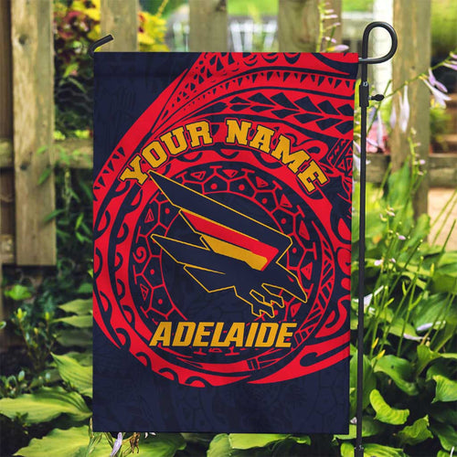 Personalized Adelaide Crows Polynesian Garden Flag Tribal Chest and Sleeve Tattoo Heritage Warrior