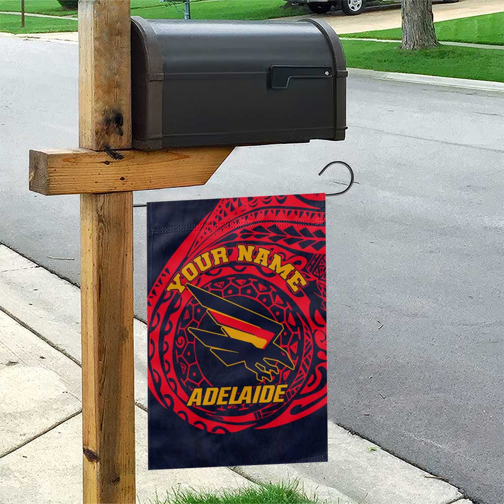 Personalized Adelaide Crows Polynesian Garden Flag Tribal Chest and Sleeve Tattoo Heritage Warrior