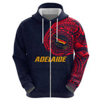 Personalized Adelaide Crows Polynesian Hoodie Tribal Chest and Sleeve Tattoo Heritage Warrior