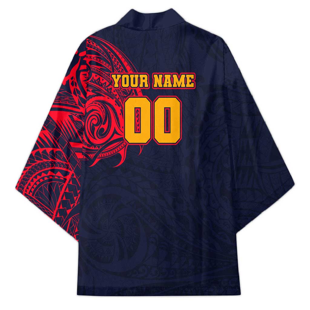 Personalized Adelaide Crows Polynesian Kimono Tribal Chest and Sleeve Tattoo Heritage Warrior