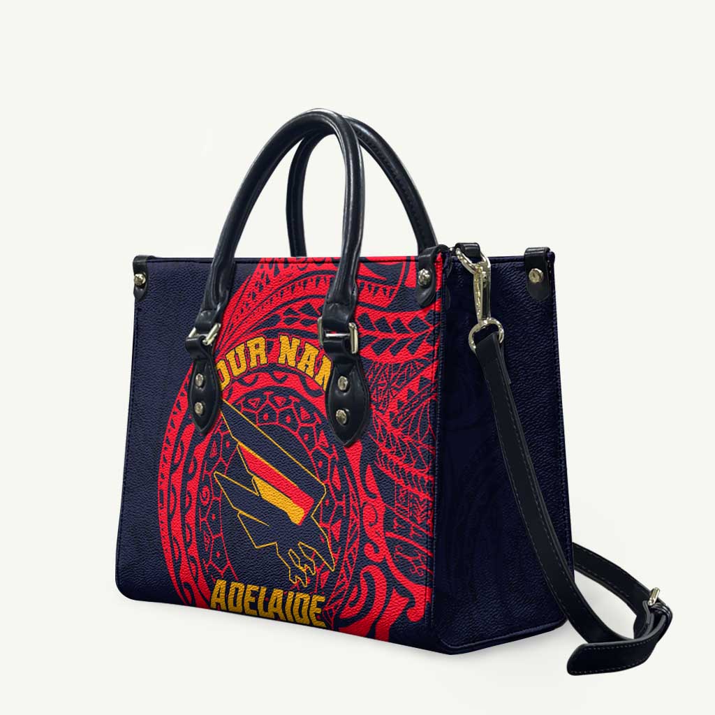 Personalized Adelaide Crows Polynesian Leather Bag Tribal Chest and Sleeve Tattoo Heritage Warrior