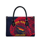 Personalized Adelaide Crows Polynesian Leather Bag Tribal Chest and Sleeve Tattoo Heritage Warrior