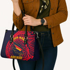 Personalized Adelaide Crows Polynesian Leather Bag Tribal Chest and Sleeve Tattoo Heritage Warrior