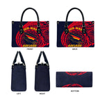 Personalized Adelaide Crows Polynesian Leather Bag Tribal Chest and Sleeve Tattoo Heritage Warrior