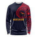 Personalized Adelaide Crows Polynesian Long Sleeve Shirt Tribal Chest and Sleeve Tattoo Heritage Warrior
