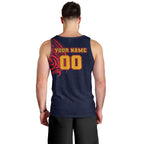 Personalized Adelaide Crows Polynesian Men Tank Top Tribal Chest and Sleeve Tattoo Heritage Warrior
