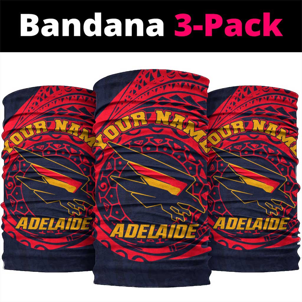 Personalized Adelaide Crows Polynesian Neck Gaiter Tribal Chest and Sleeve Tattoo Heritage Warrior