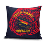 Personalized Adelaide Crows Polynesian Pillow Cover Tribal Chest and Sleeve Tattoo Heritage Warrior