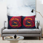 Personalized Adelaide Crows Polynesian Pillow Cover Tribal Chest and Sleeve Tattoo Heritage Warrior