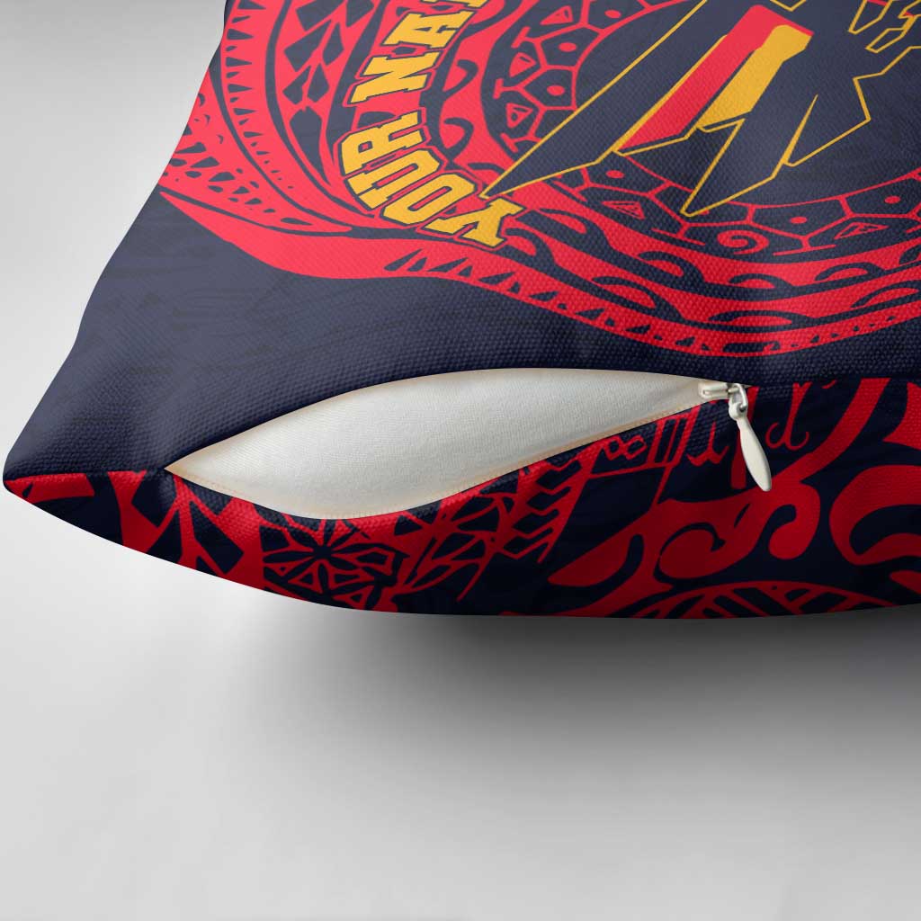 Personalized Adelaide Crows Polynesian Pillow Cover Tribal Chest and Sleeve Tattoo Heritage Warrior