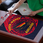 Personalized Adelaide Crows Polynesian Puzzle Tribal Chest and Sleeve Tattoo Heritage Warrior