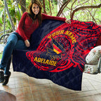 Personalized Adelaide Crows Polynesian Quilt Tribal Chest and Sleeve Tattoo Heritage Warrior