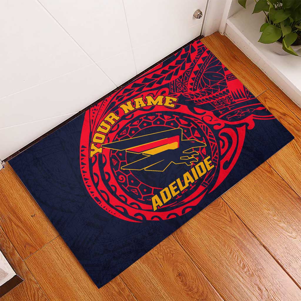 Personalized Adelaide Crows Polynesian Rubber Doormat Tribal Chest and Sleeve Tattoo Heritage Warrior