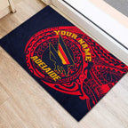 Personalized Adelaide Crows Polynesian Rubber Doormat Tribal Chest and Sleeve Tattoo Heritage Warrior