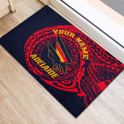 Personalized Adelaide Crows Polynesian Rubber Doormat Tribal Chest and Sleeve Tattoo Heritage Warrior