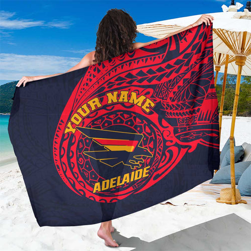 Personalized Adelaide Crows Polynesian Sarong Tribal Chest and Sleeve Tattoo Heritage Warrior