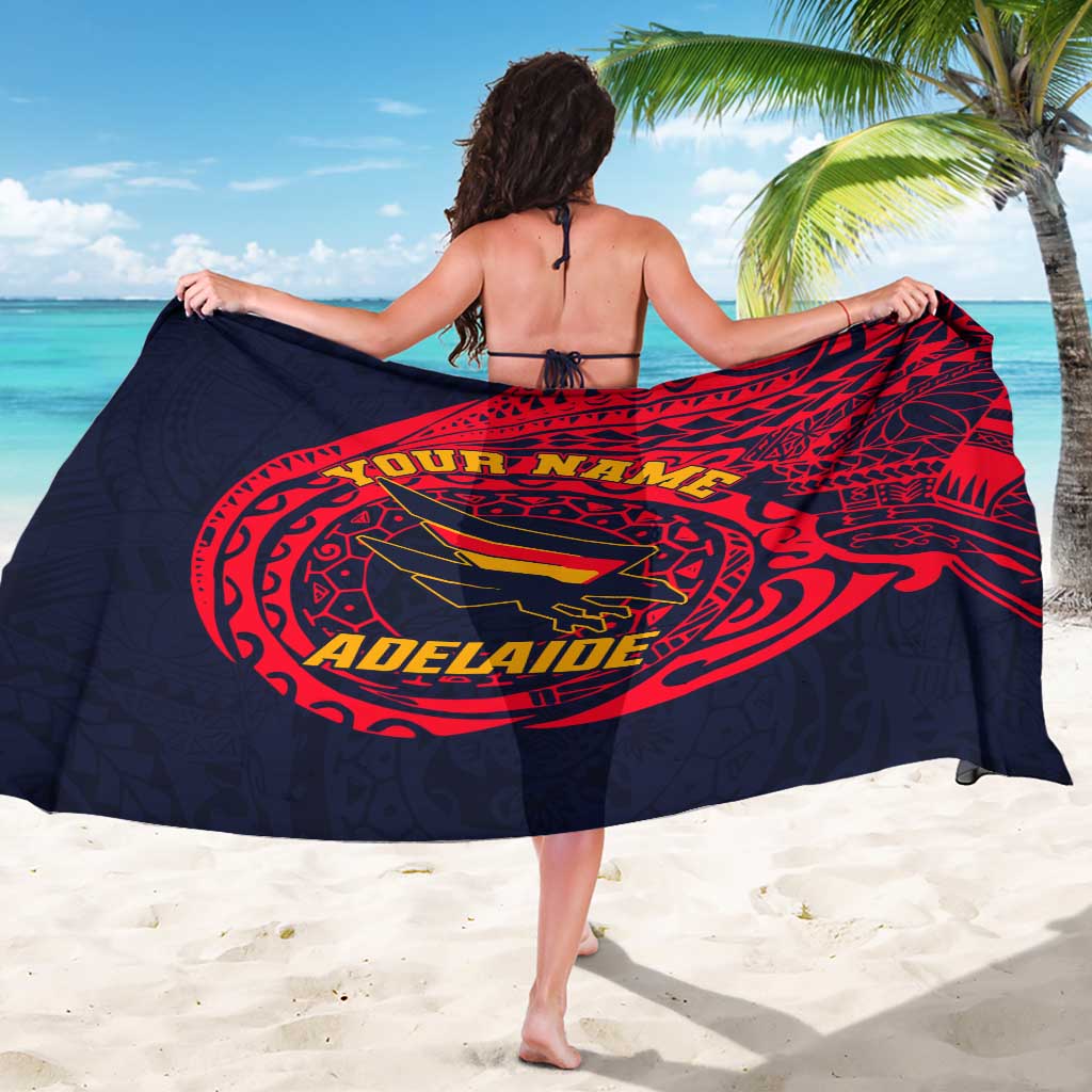 Personalized Adelaide Crows Polynesian Sarong Tribal Chest and Sleeve Tattoo Heritage Warrior