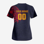 Personalized Adelaide Crows Polynesian Scrub Top Tribal Chest and Sleeve Tattoo Heritage Warrior
