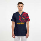 Personalized Adelaide Crows Polynesian Scrub Top Tribal Chest and Sleeve Tattoo Heritage Warrior