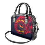 Personalized Adelaide Crows Polynesian Shoulder Handbag Tribal Chest and Sleeve Tattoo Heritage Warrior