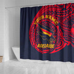 Personalized Adelaide Crows Polynesian Shower Curtain Tribal Chest and Sleeve Tattoo Heritage Warrior