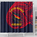 Personalized Adelaide Crows Polynesian Shower Curtain Tribal Chest and Sleeve Tattoo Heritage Warrior