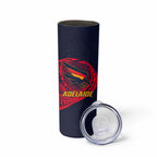 Personalized Adelaide Crows Polynesian Skinny Tumbler Tribal Chest and Sleeve Tattoo Heritage Warrior