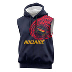 Personalized Adelaide Crows Polynesian Sleeveless Hoodie Tribal Chest and Sleeve Tattoo Heritage Warrior