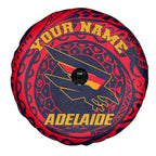 Personalized Adelaide Crows Polynesian Spare Tire Cover Tribal Chest and Sleeve Tattoo Heritage Warrior