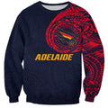 Personalized Adelaide Crows Polynesian Sweatshirt Tribal Chest and Sleeve Tattoo Heritage Warrior