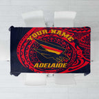 Personalized Adelaide Crows Polynesian Tablecloth Tribal Chest and Sleeve Tattoo Heritage Warrior