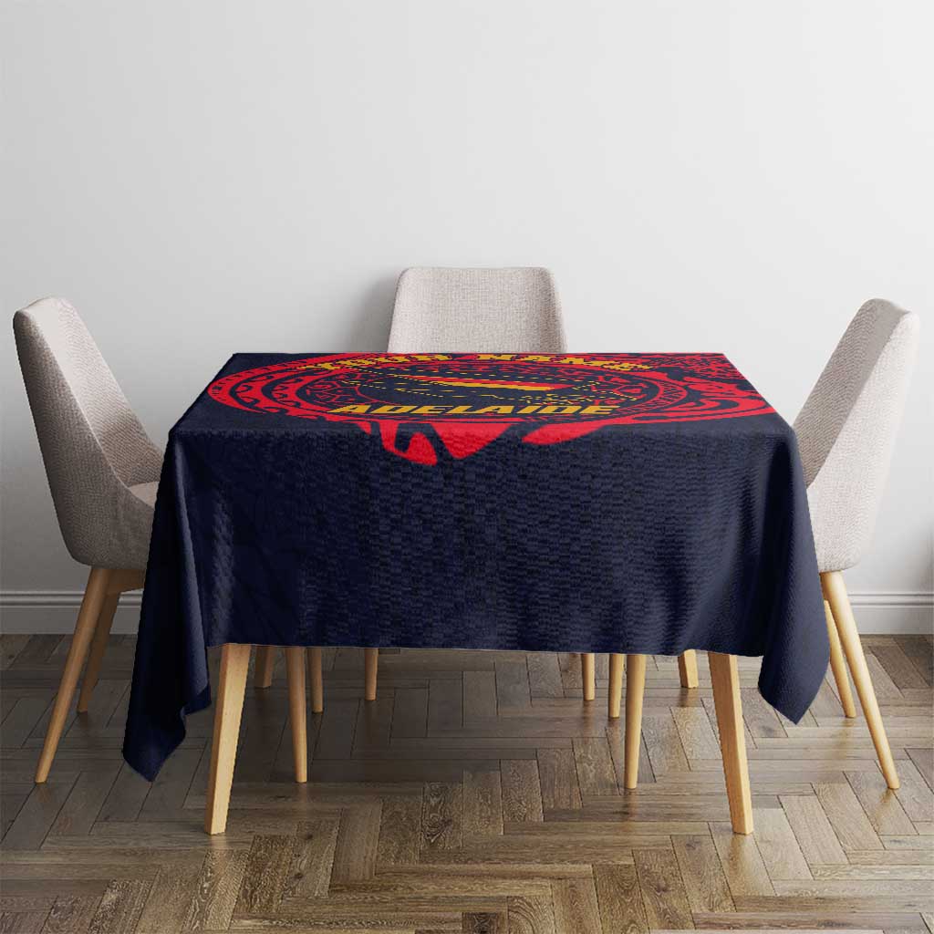 Personalized Adelaide Crows Polynesian Tablecloth Tribal Chest and Sleeve Tattoo Heritage Warrior