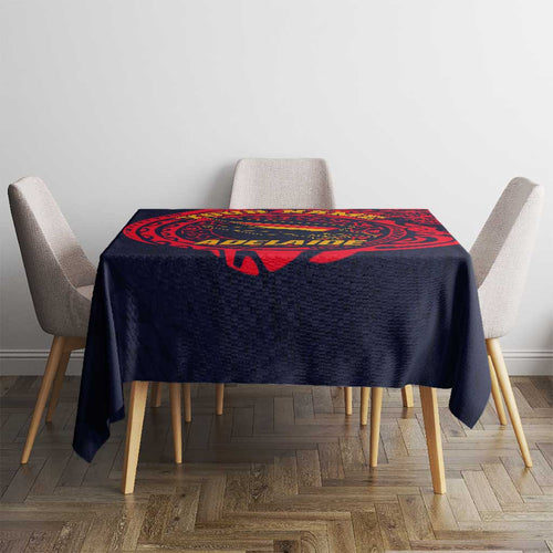 Personalized Adelaide Crows Polynesian Tablecloth Tribal Chest and Sleeve Tattoo Heritage Warrior