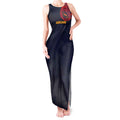 Personalized Adelaide Crows Polynesian Tank Maxi Dress Tribal Chest and Sleeve Tattoo Heritage Warrior