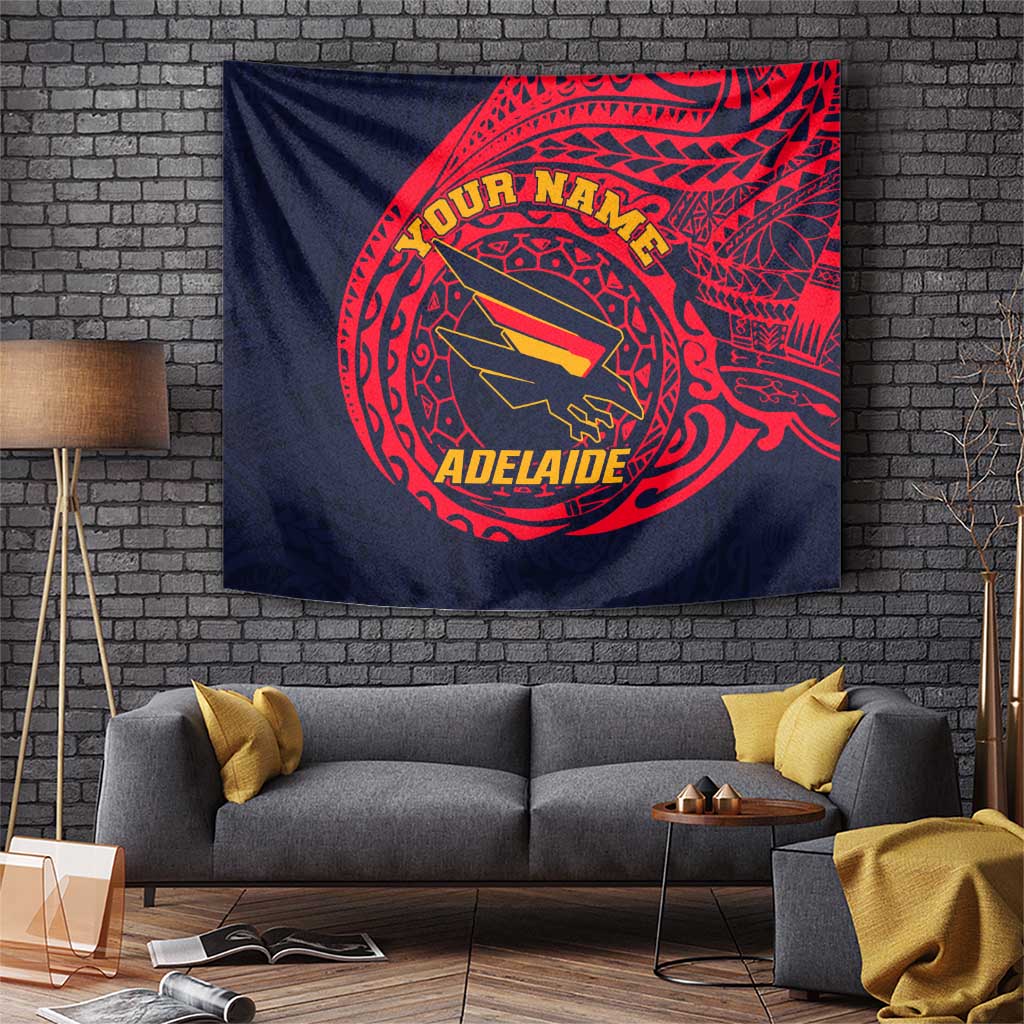 Personalized Adelaide Crows Polynesian Tapestry Tribal Chest and Sleeve Tattoo Heritage Warrior