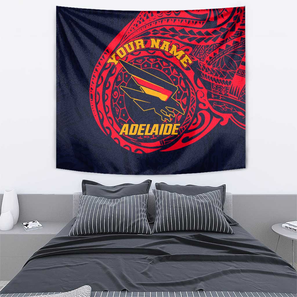 Personalized Adelaide Crows Polynesian Tapestry Tribal Chest and Sleeve Tattoo Heritage Warrior