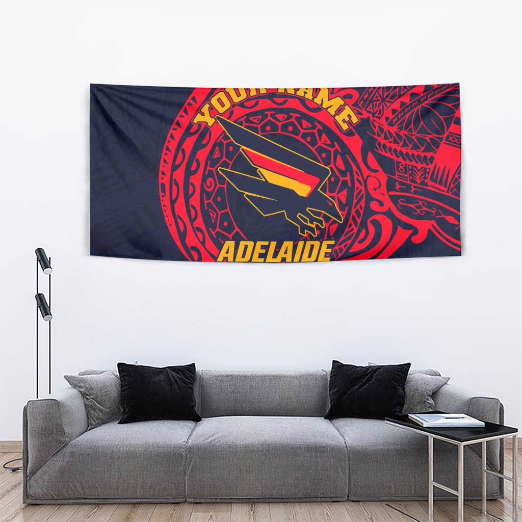 Personalized Adelaide Crows Polynesian Tapestry Tribal Chest and Sleeve Tattoo Heritage Warrior
