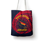 Personalized Adelaide Crows Polynesian Tote Bag Tribal Chest and Sleeve Tattoo Heritage Warrior