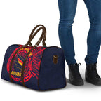 Personalized Adelaide Crows Polynesian Travel Bag Tribal Chest and Sleeve Tattoo Heritage Warrior