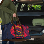 Personalized Adelaide Crows Polynesian Travel Bag Tribal Chest and Sleeve Tattoo Heritage Warrior