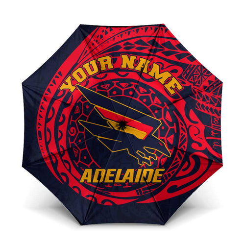 Personalized Adelaide Crows Polynesian Umbrella Tribal Chest and Sleeve Tattoo Heritage Warrior