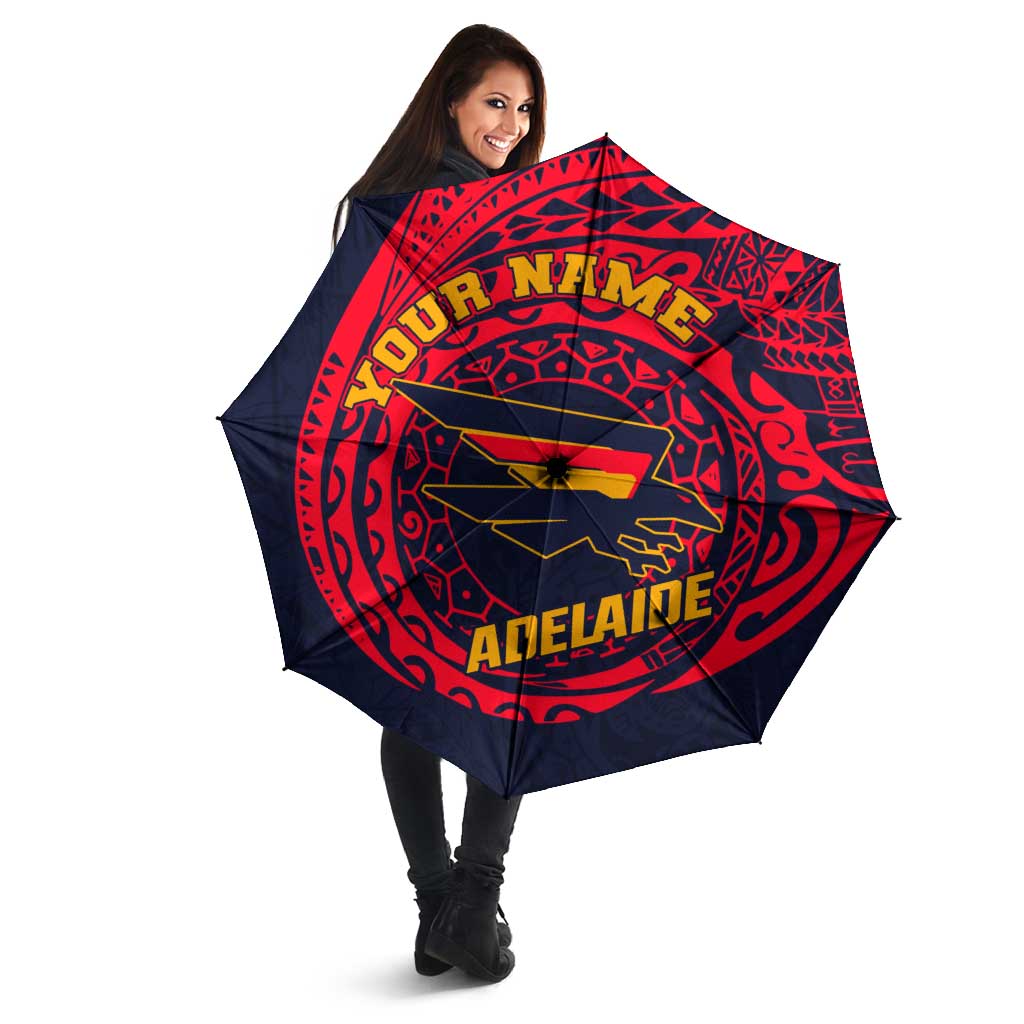 Personalized Adelaide Crows Polynesian Umbrella Tribal Chest and Sleeve Tattoo Heritage Warrior