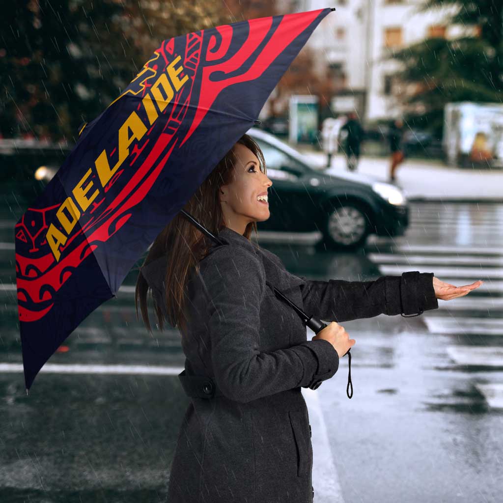 Personalized Adelaide Crows Polynesian Umbrella Tribal Chest and Sleeve Tattoo Heritage Warrior