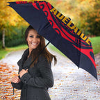 Personalized Adelaide Crows Polynesian Umbrella Tribal Chest and Sleeve Tattoo Heritage Warrior