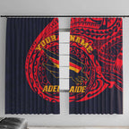 Personalized Adelaide Crows Polynesian Window Curtain Tribal Chest and Sleeve Tattoo Heritage Warrior