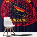 Personalized Adelaide Crows Polynesian Window Curtain Tribal Chest and Sleeve Tattoo Heritage Warrior
