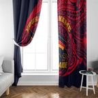Personalized Adelaide Crows Polynesian Window Curtain Tribal Chest and Sleeve Tattoo Heritage Warrior