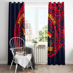 Personalized Adelaide Crows Polynesian Window Curtain Tribal Chest and Sleeve Tattoo Heritage Warrior