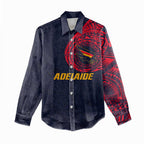 Personalized Adelaide Crows Polynesian Women Casual Shirt Tribal Chest and Sleeve Tattoo Heritage Warrior